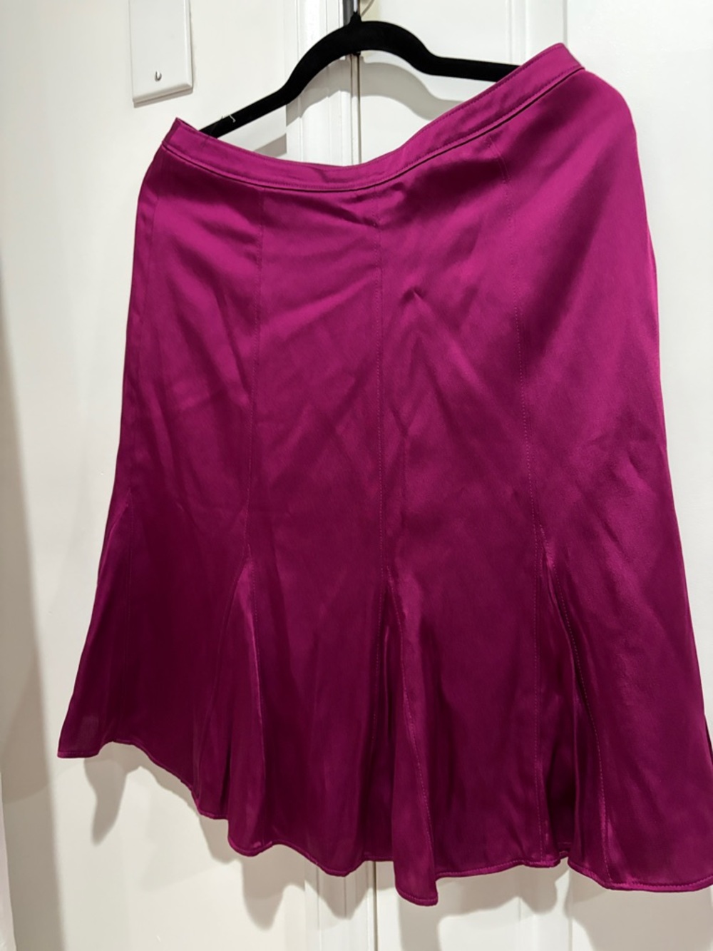 Ann Taylor A-Line Midi Skirt in Fuchsia